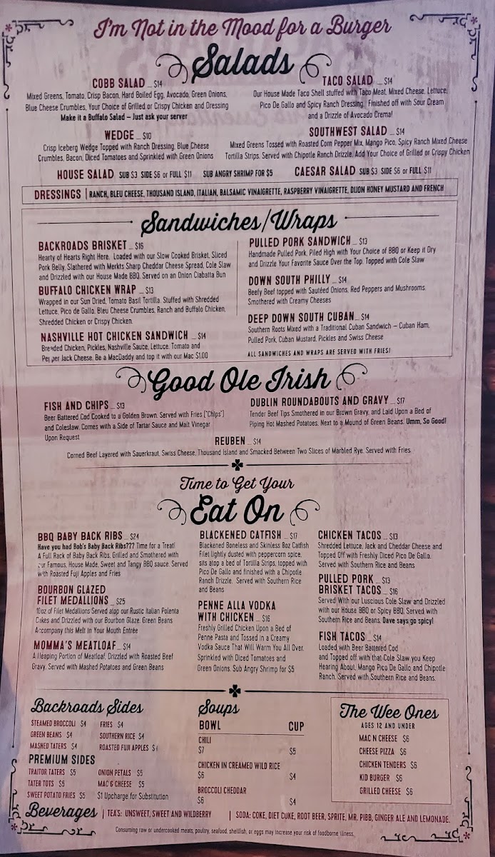 Backroads Burger & Bar Menu-9